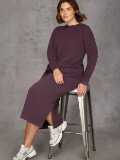 Live Unlimited Purple Sweatshirt dress Sale