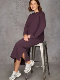 Live Unlimited Purple Sweatshirt dress Sale