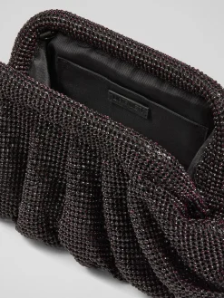 LK Bennett Black Crystal Clasp Frame Clutch Hot