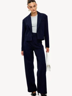 LOAVIES Blue Around The World With You Pinstripe Blazer