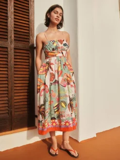 Next Lobster Conversational Print Embellished Midi Dress Hot