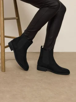 Long Tall Sally Ankle Chelsea Micro Boots Black Outlet