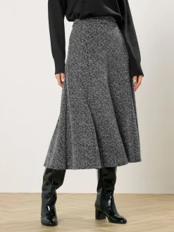 Long Tall Sally Black Boucle A Line Midaxi Skirt