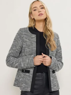Long Tall Sally Black Boucle Jacket Clearance