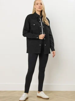 Long Tall Sally Denim Shirt Black Sale