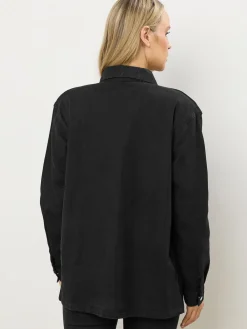 Long Tall Sally Denim Shirt Black Sale