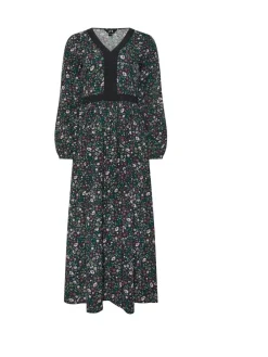 Long Tall Sally Black Ditsy Floral Lace Detail Maxi Dress Sale