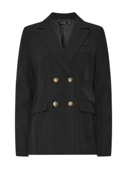 Long Tall Sally Black Double Breasted Jacket New