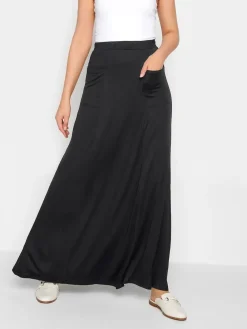 Long Tall Sally Black Maxi Fit And Flare Skirt Discount