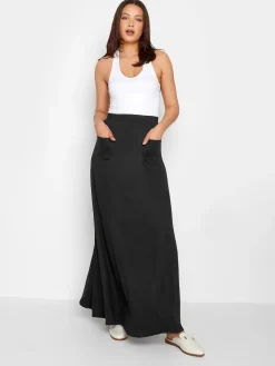 Long Tall Sally Black Maxi Fit And Flare Skirt Discount