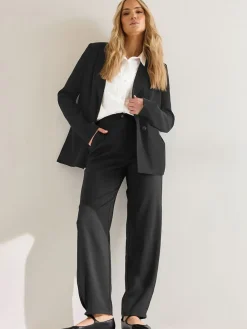 Long Tall Sally Pleated Barrel Trousers Black Discount