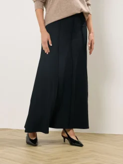 Long Tall Sally Black Seamed Maxi Flare Skirt Discount