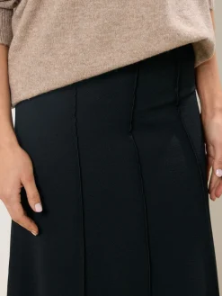 Long Tall Sally Black Seamed Maxi Flare Skirt Discount
