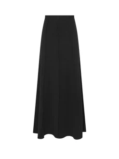 Long Tall Sally Black Seamed Maxi Flare Skirt Discount