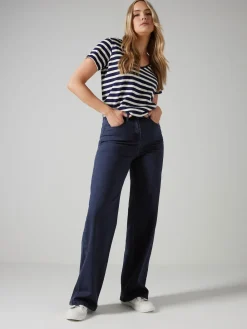 Long Tall Sally Blue Wide Leg Jeans Clearance