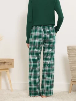 Long Tall Sally Check Pyjamas Green
