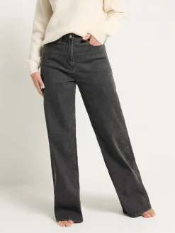 Long Tall Sally Grey Wide Leg Jeans Outlet