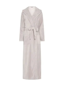 Long Tall Sally Natural Cotton Touch Hooded Maxi Robe Clearance