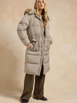 Long Tall Sally Padded Midi Coat Natural Best