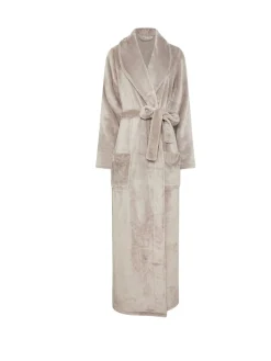 Long Tall Sally Super Luxe Shawl Maxi Robe Natural New