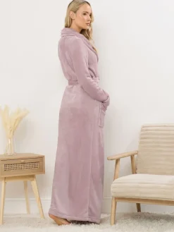 Long Tall Sally Pink Ribbon Shawl Maxi Robe Hot