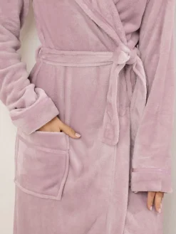 Long Tall Sally Pink Ribbon Shawl Maxi Robe Hot