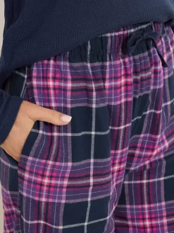 Long Tall Sally Check Pyjamas Purple Discount