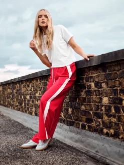 Long Tall Sally Wide Leg Trousers Red New