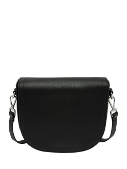 Lotus Black Leather Saddle Bag Hot