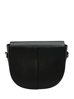 Lotus Black Leather Saddle Bag Hot