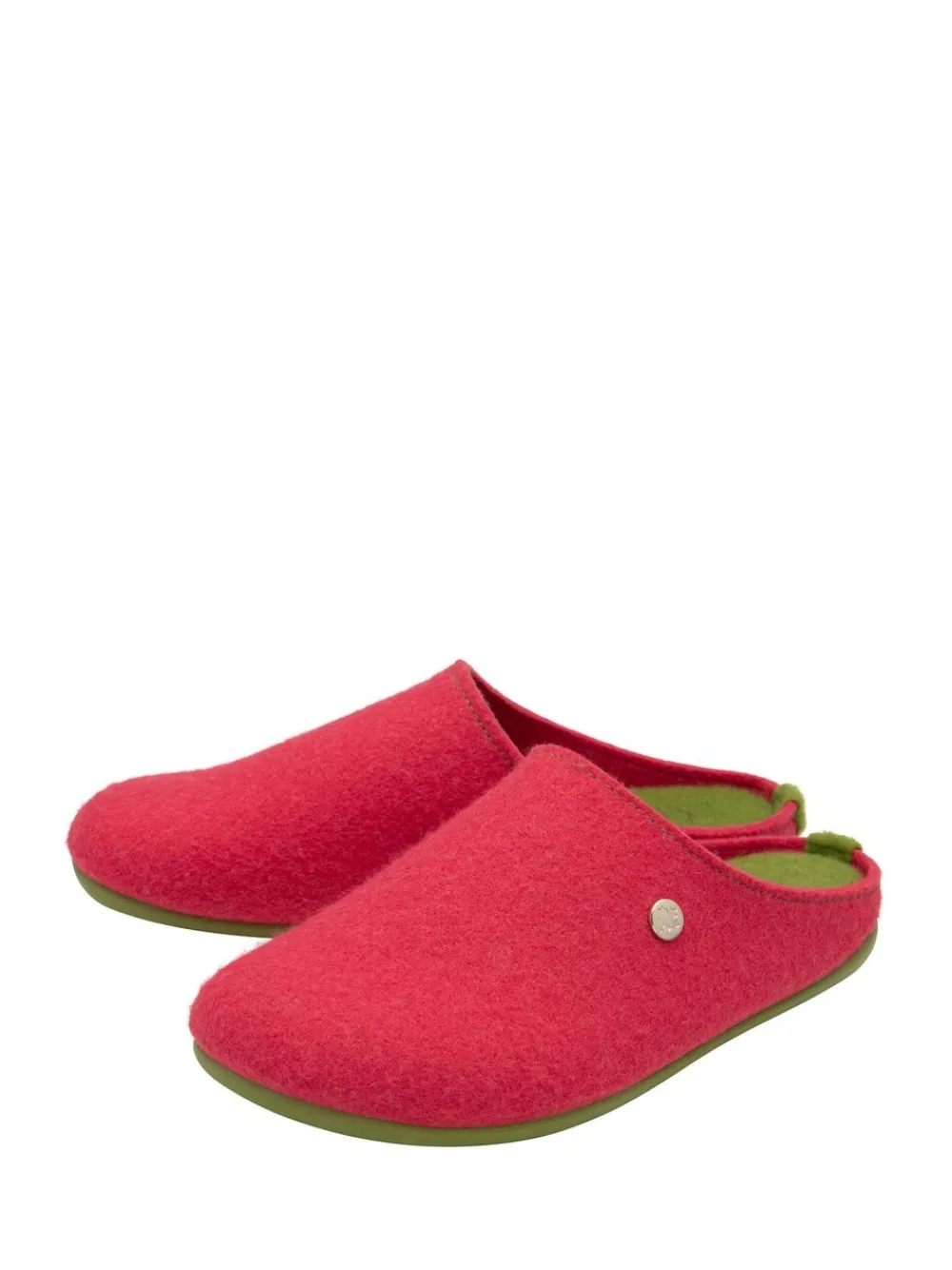 Lotus Orange Textile Flat Mule Slippers New