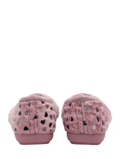 Lotus Pink Textile Ballerina Slippers Hot