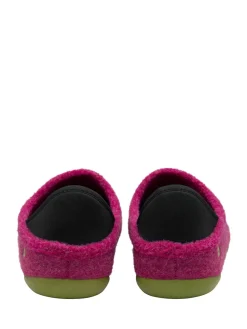 Lotus Pink Textile Flat Slippers Sale
