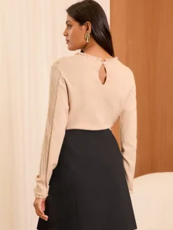 Love & Roses Bow Mini Skirt Black New