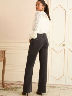 Love & Roses Petite Bootcut Jeans Black Embroidered Discount