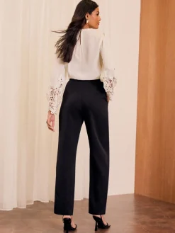 Love & Roses Straight Leg Trousers Black Best