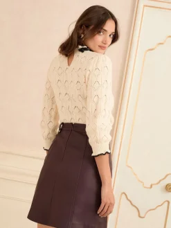 Love & Roses Petite Faux Leather Mini Skirt Burgundy Red Best