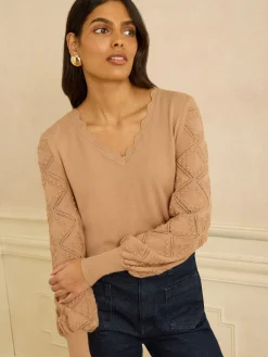 Love & Roses Jumper Camel Online