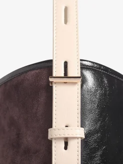 Love & Roses Woven Slouchy Tote Bag Chocolate Brown and Black Hot