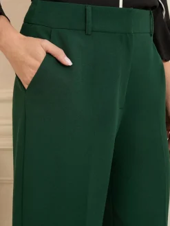 Love & Roses Forest Green Wide Leg Trousers New