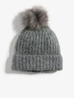 Love & Roses Grey Cosy Pom Hat Online