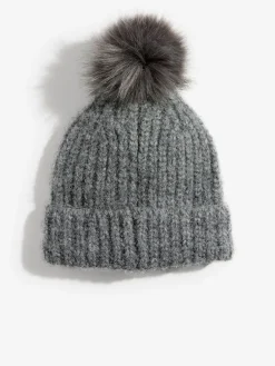Love & Roses Grey Cosy Pom Hat Online