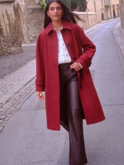 Love & Roses Petite Car Coat Red Outlet