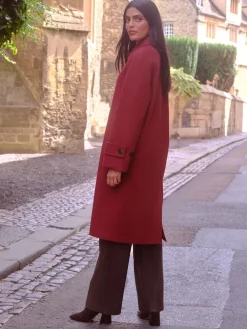 Love & Roses Petite Car Coat Red Outlet