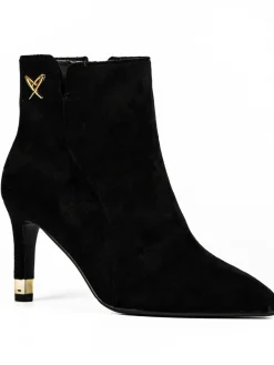Lunar Black Sadie Heeled Ankle Boots Hot
