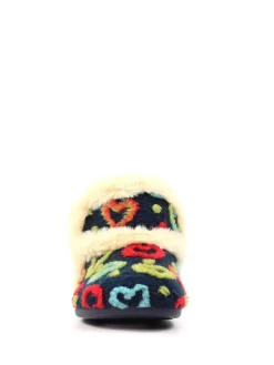 Lunar Blue Angel Heart Detail Bootie Slippers Online