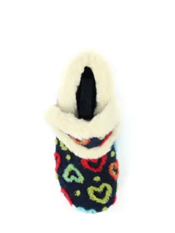 Lunar Blue Angel Heart Detail Bootie Slippers Online