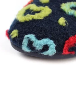 Lunar Blue Angel Heart Detail Bootie Slippers Online