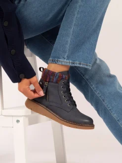 Lunar Blue Wide Fit California Boots Sale