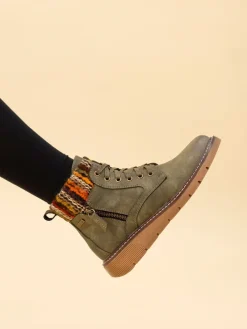 Lunar Green Wide Fit Animal Print California Boots Best